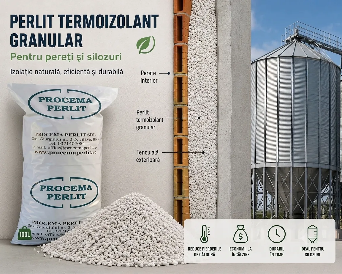 PERLIT STABILIZAT TERMOIZOLANT 300 Kg/m3